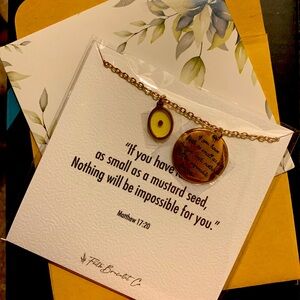 Matthew 17:20 mustard seed necklace